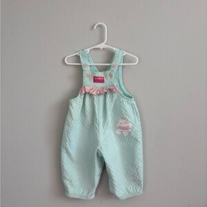Vintage OshKosh B'gosh Vestback Overalls with Pink Accents